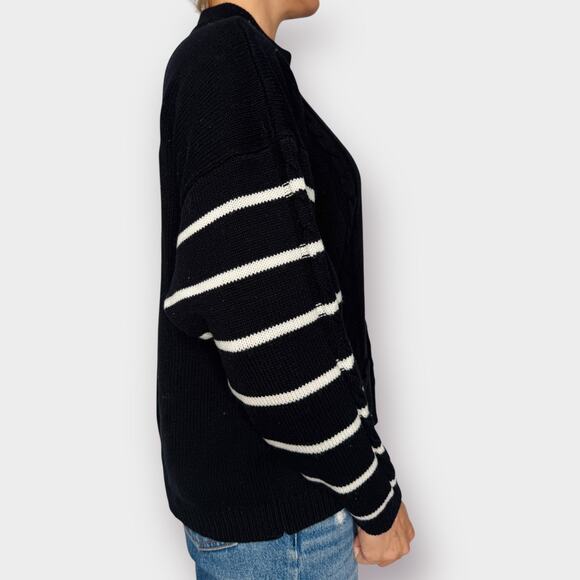 Vintage 80s Extra Touch Black White Sweater Size 2X - Picture 5 of 6